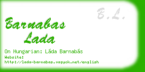 barnabas lada business card